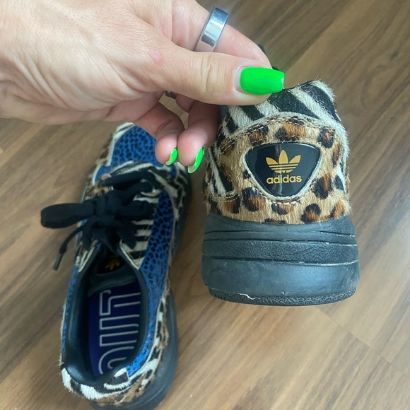 Adidas animal print, ocelot leather, special edition, size 7.5 - Picture 3 of 5